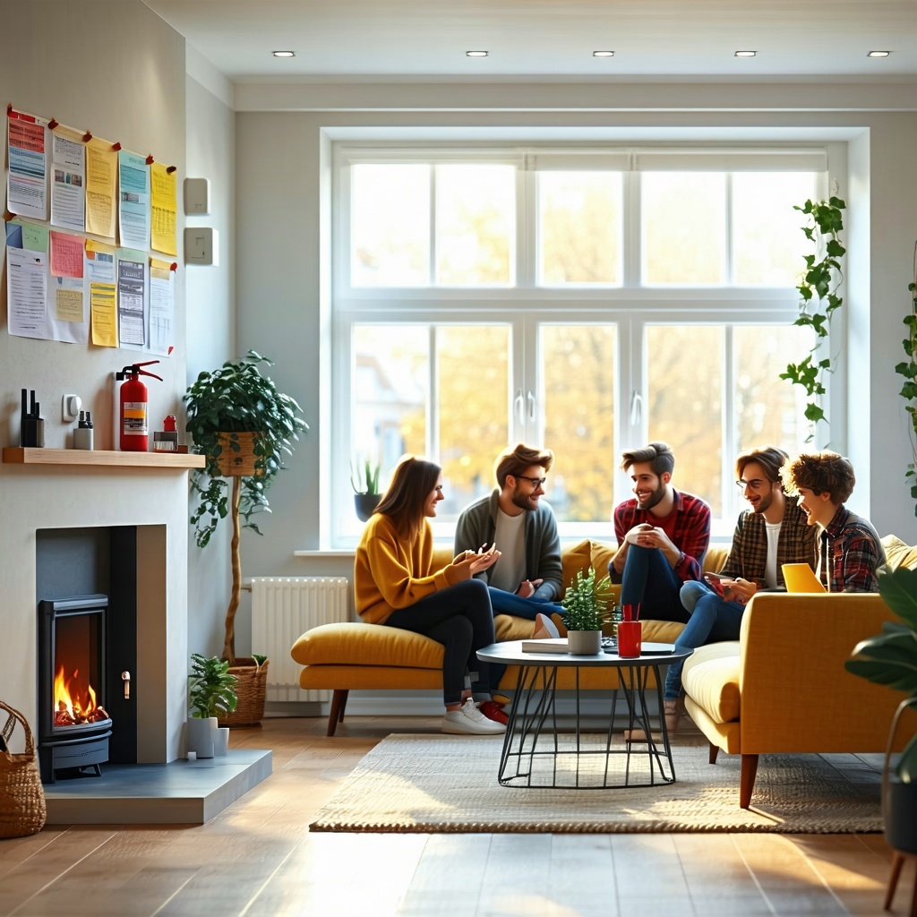 A group of tenants in a lovely HMO property
